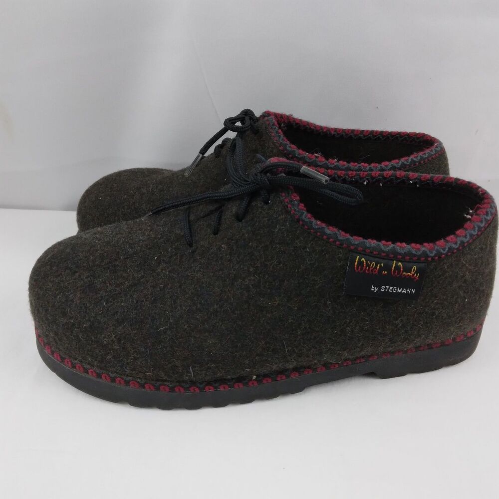 Wild n Wooly by Stegmann Shoes Gray Pure New Wool Germany Women's Size US 7 - Picture 7 of 15